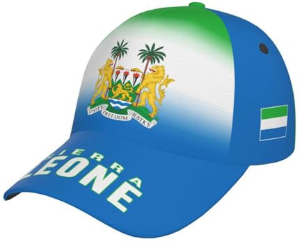 Sport Sierra Leone flagga gradient keps justerbar truckerkeps bomull keps för resor, herr, dam