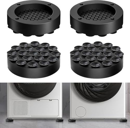 Lot de 4 amortisseurs de vibrations pour machine à laver, tapis antidérapant pour machine à laver, tapis anti-vibration, machine à laver, pour réfrigérateur