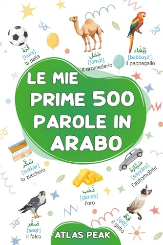 Le mie prime 500 parole in Arabo: Un dizionario visivo bilingue Italiano-Arabo - Il mio primo libro illustrato bilingue sui temi quotidiani per ... - Le parole più comuni, illustrate