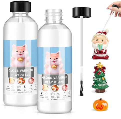 XULIERUX Varnish,200ml Varnish, Transparenter Lack Für Keramik Und Acrylfarben, Hochglänzender Verschleißfester Wasserdichter Glanzlack, Geeignet Für Keramik Und Lufttrockenton