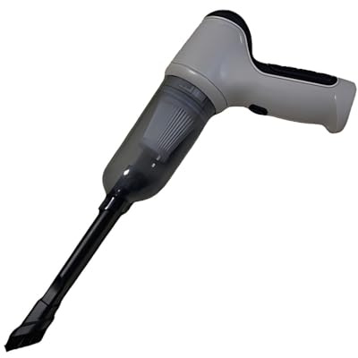 Zambuph Aspiradora Potente y portátil montada en el Coche, miniaspiradora pequeña de succión, aspiradora de Mano ABS, Gris 9000PA, Batería única