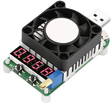 Akozon USB Power Meter Tester LD25 USB Electronic Load Digital Display Battery Test Adjustable Resistance Volta Current Mete