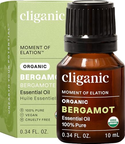 Cliganic, 100% Pure Essential Oil, Bergamot Oil, 10ml