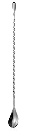 Agitadores de cóctel, cuchara larga para bar, cuchara agitadora para café, cuchara de barra trenzada, 30/40/50 cm, cuatro colores opcionales Glod 40 cm.