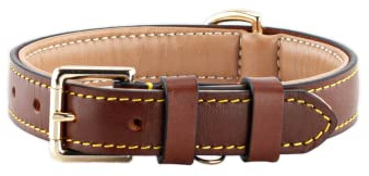 Brute Strength – Hundhalsband i läder – Brun – M · 36–43 cm