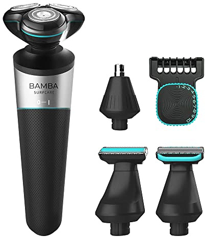 Cecotec Afeitadora Multifunción 5 en 1 Bamba PrecisionCare TwistGroom. Batería de Litio, Cuerpo y Rostro, Fácil limpieza IPX5, Autonomía 90 min, Incluye Cabezal Afeitadora rotativa, Negro
