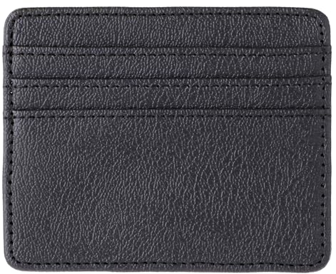 simarro Kreditkartenhalter Brieftasche,Rfid Scheckkartenetui Kleines Slim Tragbare Kartentasche Minimalistische Kreditkartenhülle Id Kartenetui Mit 6 Kartenfächer Und Schnellzugriff-Fach（Schwarz）
