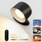 BNEHHOV Lampada da Parete Luce LED Applique da Parete Interno 5 Luminosità, 6 RGB Colori, Rotazione 360°,Controllo Tattile & Telecomando, Applique per Camera da Letto Soggiorno Corridoio (nero)