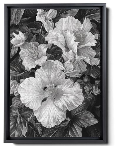 3D Art Prints, 3D Wall Art Decor, Pen and Ink Memorable Month Floral, Handmade Personalize Birth Flower Anniversary Wedding Gift Mothers Day Tattoo Sketch State Flower, Canvas,Wall