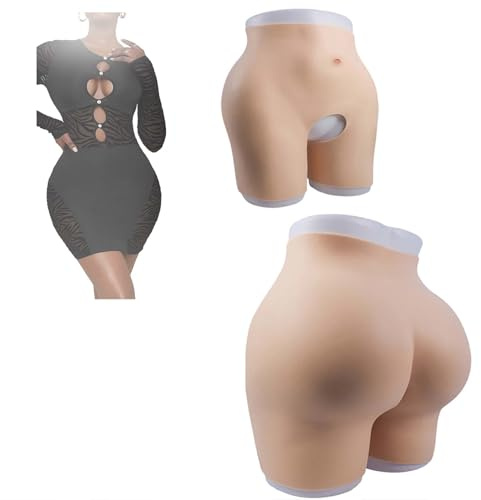 Adima Fake Butt Underwear Silikonförstärkande Höftbyxa Enhancer Big Butt Lifter för Kvinnor Cosplay Transgender,Brown,hip 1.2cm
