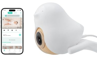 CuboAi Smart Baby Monitor 3 with Floor Stand, 2.5K QHD Night Vision WiFi Camera, 2-Way Audio, Temperature & Humidity Sensor, Lullabies, Sleep Safety Alerts for Covered Face, App Control