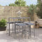 Xichuzi 5-TLG. Gartenbar-Set mit Kissen, Outdoor Möbel Wetterfest, Bartisch Set, Gartenmöbel Set, Outdoor Bar, Gartenbar Outdoor, Grau Poly Rattan