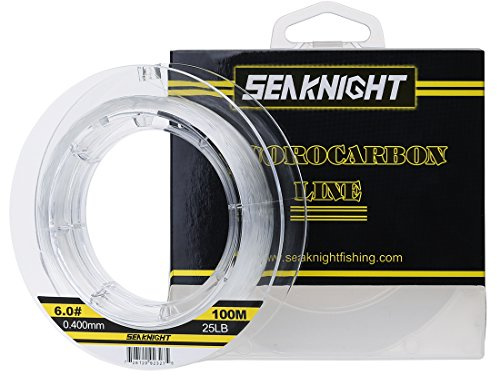 Seaknight Hilo de Pescar 100% fluorocarbono, 50M/100M y Formato Invisible 3-100LB