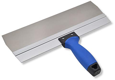 DEWEPRO Breitspachtel Mit Edelstahlklinge 350x95 Mm – Säurebeständig, Rostfrei – 2-K Softgriff Und Stabiler Aluhalter – Fugenspachtel Für Trockenbau, Renovierung, Fugen- Und Flächenspachtelarbeiten