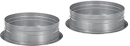 Bride à souder 2de Métal Connecteur de conduit pour ventilation Raccord de conduite (Métal 200mm)