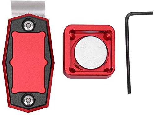 Biljardkritfodral I Aluminium, Fyra Färger Magnetic Attraktion Cue Chalk Mini Portabel Biljardkrita Med Fästklämma För Biljardälskare(Röd)