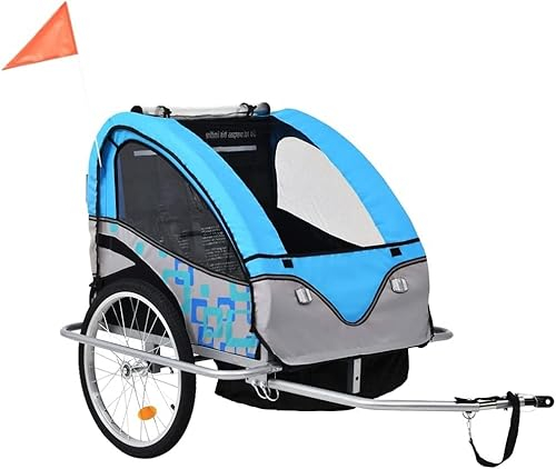 Remolques para bicicletas Remolque De Bicicleta Plegable Con Bandera De Seguridad, Reflectores, Transporte Recreativo, Ciclismo, Remolque De Bicicleta For Niños, Remolques De Almacenamiento De Bicicle