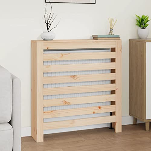 INLIFE Cache-radiateur 79,5x19x84 cm Bois Massif de pin Maison,Jardin,Accessoires pour appareils électroménagers,Accessoires pour radiateurs Brun 6.93KG