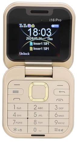 GOWENIC Mini Teléfono Móvil con Tapa 2G, Teléfono Celular Plegable con Linterna LED, Pantalla Pequeña de 1,77 Pulgadas, Teléfono con Tapa Desbloqueado Compatible con FM, Marcación Rápida