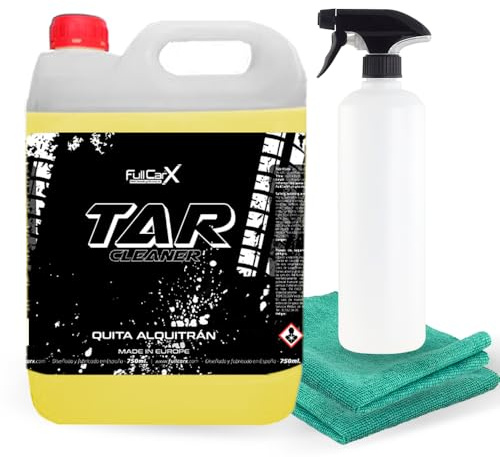 FULLCARX Tar Cleaner 5L Teerentferner Auto, Reiniger Entfernt Flecken Teer Harz Klebstoffen, Sehr Effektiv, Einfach zu Verwenden und Sicher, Autopflege Reinigung Detailing Professionelles Produkt
