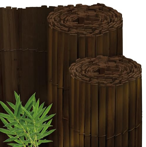 Sol Royal Schermo Frangivista Bambù Marrone Scuro 150x600 cm – Stuoia in Bambù per Giardino e Balcone – Schermo Privacy Robusto Naturale Resistente alle Intemperie Frangivento Vendita – B55