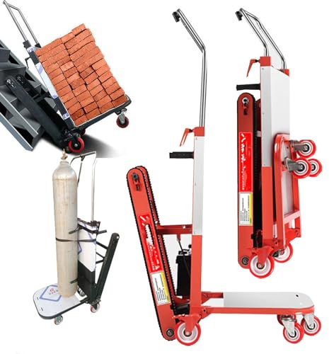 Sube-Escaleras EléCtrico - Subir/Bajar Escaleras (80-100 Pisos), Carretilla De Carga - DiseñO Con Orugas, Capacidad De Carga De 300/500 Kg + Mango TelescóPico, ManipulacióN De Carga,A-300KG