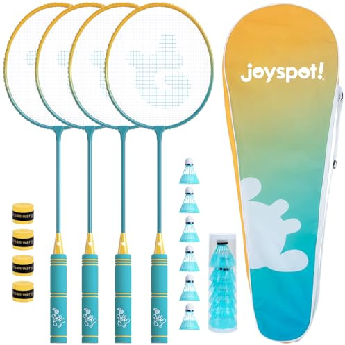 Badminton Rackets Set of 4, Lightweight & Beginners Badminton Racquets
