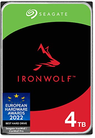 Seagate IronWolf 4TB NAS Internal Hard Drive HDD – CMR 3.5 Inch SATA 6Gb/s 5900 RPM 64MB Cache for RAID Network Attached Storage – Frustration Free Packaging (ST4000VNZ08)