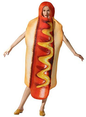 EraSpooky Déguisement Hot Dog Homme Costume Saucisse Adulte Drôle Rigolo Humour