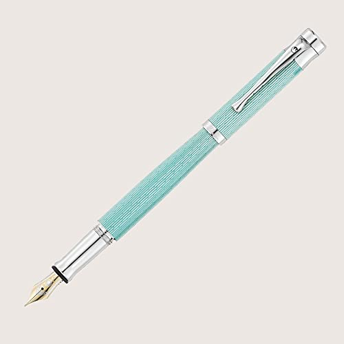 WaldMann TANGO Füllfederhalter mit Goldfeder EF Lack aquamarin mit Imagination Dekor Federstärke auswählen Extra Fein (EF)