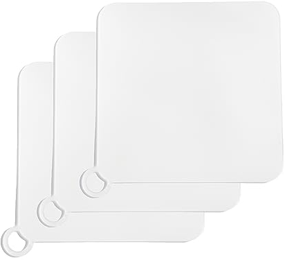 ADEGO Pack 4 Tapa Desague Ducha - 4 Cubiertas de Desagüe Antiolor y Antideslizantes de Silicona para el Baño, Cocina o Patio - Elimina los Malos olores y Evita la Suciedad (15x15, Blanco)