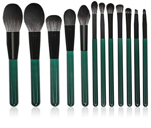 WolFum N/A 12 Make-up-Pinsel-Set, kompletter Satz mit Holzgriff, losem Puderpinsel, Beauty (Farbe: A, Größe: Einheitsgröße)
