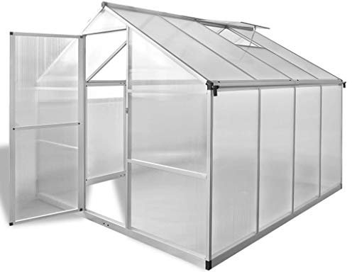 Serre de Jardin Tunnel, Serre Châssis de Jardin Serre renforcée en Aluminium avec Cadre de Base 6,05 m²