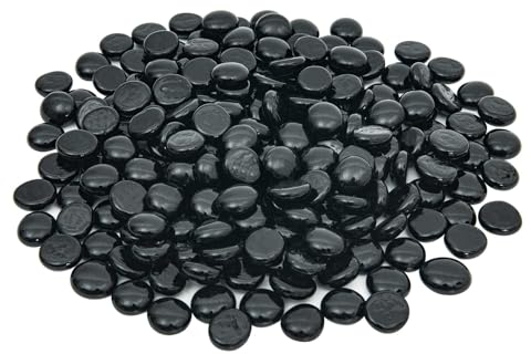 Pierres décoratives noires de 1,8 kg, gravier naturel de 1 à 2 cm pour pots de fleurs, gravier de rivière poli, petites pierres décoratives pour jardin, remplissage de vase, artisanat, aquarium,