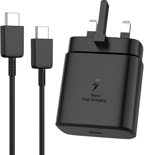 45W Super Fast Charger for Samsung Galaxy, USB C Adapter with 6FT Fast Charging Cable for Galaxy S25/S24/S23/A26/S22/S21/S20/A15/A14/A56/A55/A54/A36/A25/S23+/S22+/S21+/S25 Ultra/S24 Ultra/A05S/A35