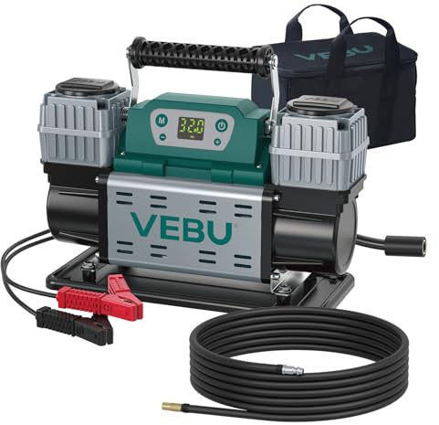 VEBU ‌Off-road Air Compressor 12V Tire Inflator, 150PSI with Auto Shut Off, Digital Display & Preset, 10.6CFM Fast Inflation for Off-road Vehicles, Trucks, SUVs, RVs, ATVs