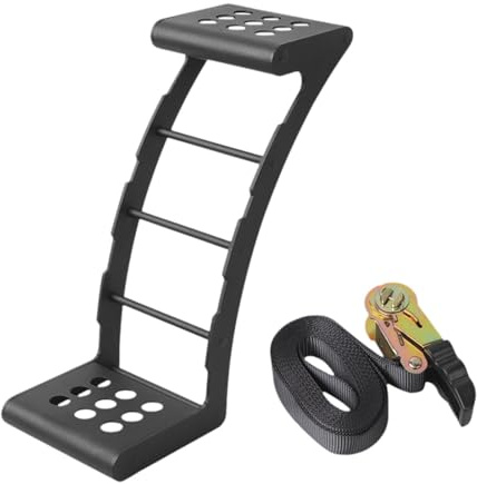 Milageto Escalón para rueda de repuesto, soporte para neumático trasero, escalera de acceso para portaequipajes de carga resistente, escalón de acceso para