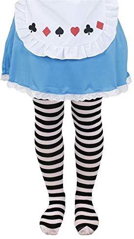 Medias de rayas blancas y negras para niños, accesorio de disfraz del Día Mundial del Libro, medias de disfraz de Halloween para niños, para fiestas, eventos escolares, disfraces temáticos, talla XL