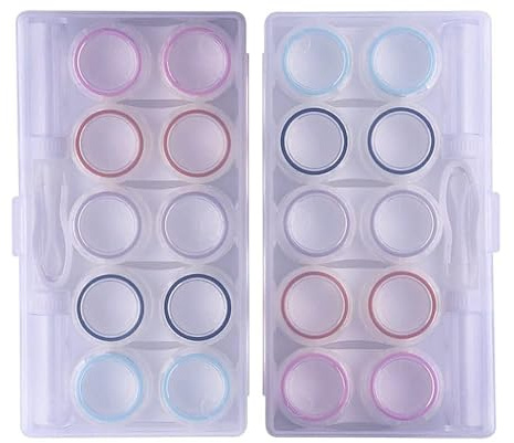 APZDFGIFCD Clear Contact Lens Case, Contact Lens Organizer Case with Carrying Travel Holder -10 Pack