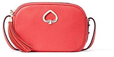 Kate Spade Kourtney Camera Leather Crossbody Bag Purse Handbag style # wkru6817 (Stop Light)