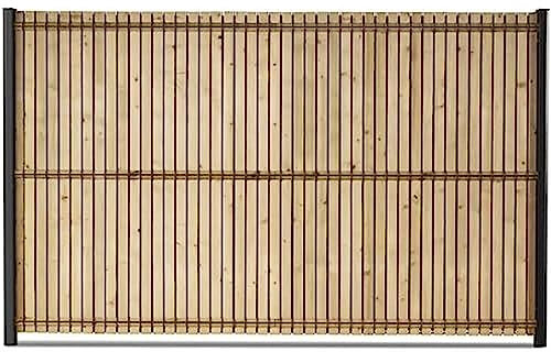 EASY CLOTURE Kit d'occultation Lattes Bois pour Panneau Rigide Maille 55 1m53 x 2m50 EP 8mm