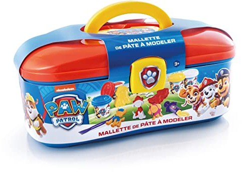 Canal Toys - Pat’Patrouille - Mallette De Pâte À Modeler pour Enfants Dès 3 Ans - Coffret Créatif avec Moules Et Accessoires pour Recréer Les Personnages - Idée Cadeau Activité Manuelle - PPC 032