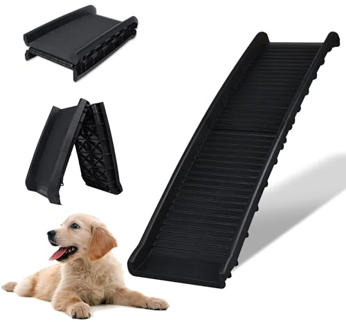 ACXIN Rampa per cani pieghevole, per auto, pieghevole, in plastica, antiscivolo, fino a 90 kg, 156 x 40 cm