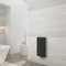 EMKE Radiatore ad acqua calda 60x30 cm, Radiatore piatto singolo strato connessione centrale, montaggio a parete verticale design, nero