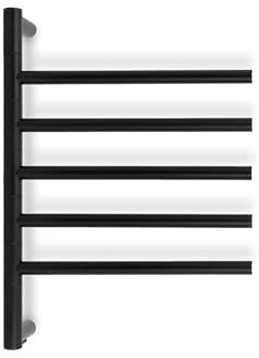 CREATE / Warm Towel Minimal/Porte-Serviettes électrique avec Barres pivotantes 180° Noir / 62,2x51,6 cm/Silencieux, Basse consommation, matériaux légers et résistants, 80W