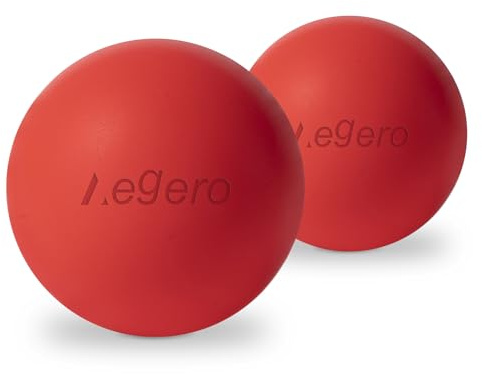 Pelotas de lacrosse de masaje para liberación miofascial, masaje de tejido profundo de yoga, terapia de puntos gatillo y fascitis plantar del pie, bola masajeadora de dolor muscular (paquete de 2,