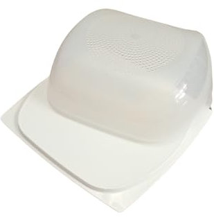 Genérico Cloche à fromage carrée avec condenControl, 30 x 27 x 12 cm, grand conservateur de fromages, blanc