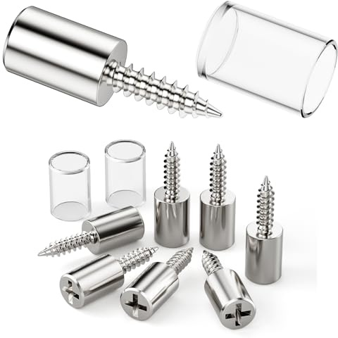 Urtioty 60 Sets Shelf Support Pegs 7.5mm, Self-Tapping Screws with Non-Slip Silicone Sleeves, Metal Shelf Pins Kit for Kitchen Cabinets, Cupboard, Wardrobe & Furniture