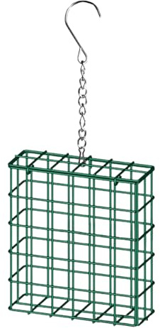 Mangiatoia per uccelli selvatici, in metallo, resistente alle intemperie, con catena, design pratico, per balconi e alberi da giardino, decorazione decorativa da giardino, mangime durevole