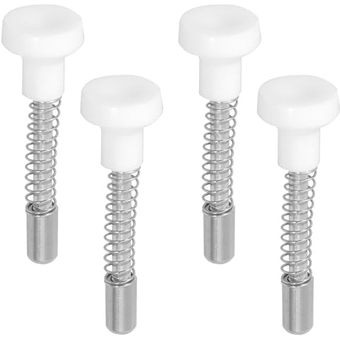 DEARMAMY Pasador de Resorte para Cuna de Ñiño 4 Piezas Herrajes de Fijación de Hierro Tornillo de Varilla Ajustable 50Mm Cierres de Émbolo Resistentes para Accesorios de Muebles